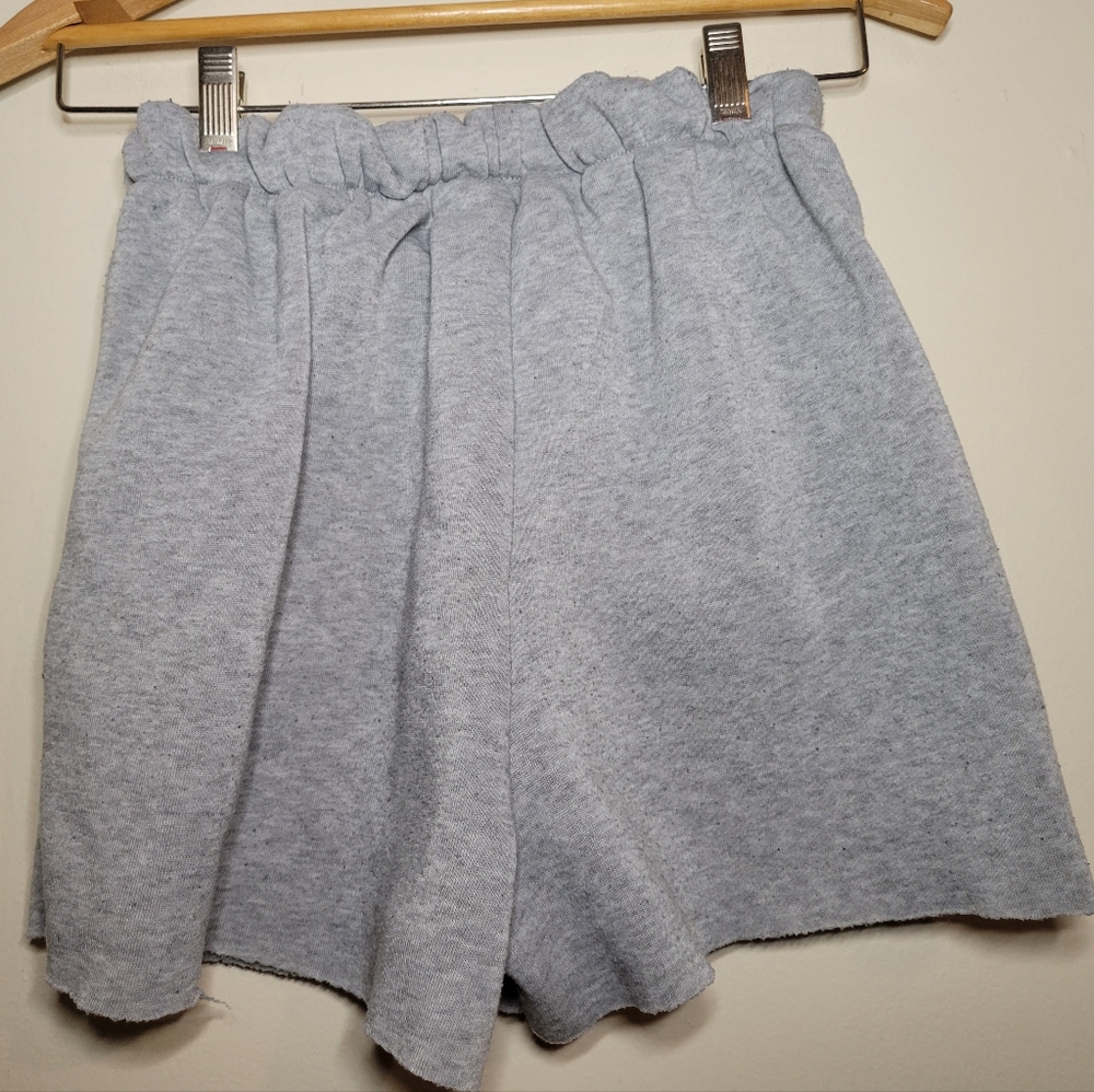 casual lounge gray sweater shorts, small